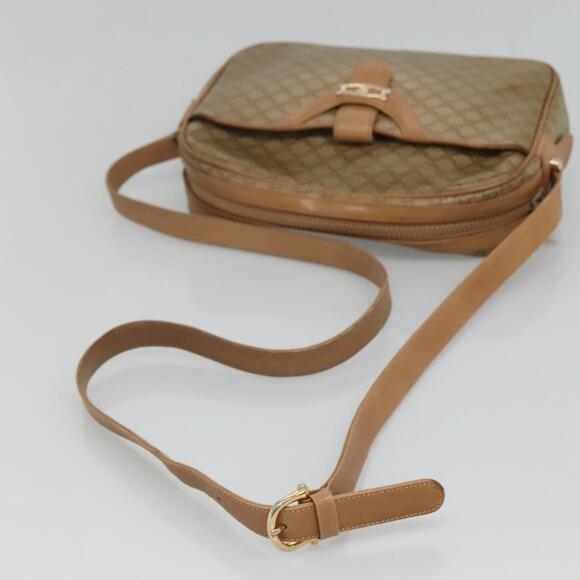 CELINE Macadam Canvas Shoulder Bag Pvc Beige Gold - Picture 7 of 12